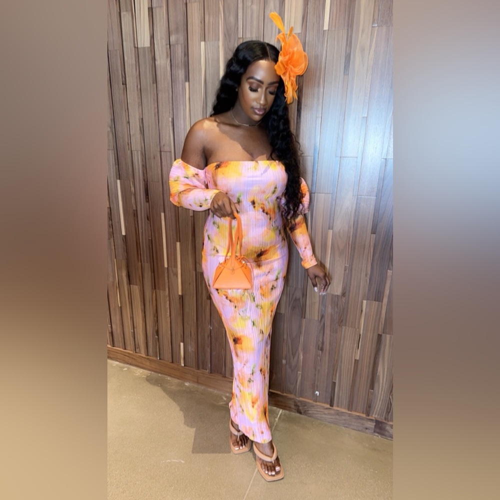 PrettyLittleThing floral maxi dress - Kentucky Derby dress - Picture 4 of 4
